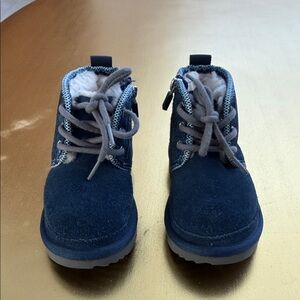 UGG Kids Dark Blue Suede Boots